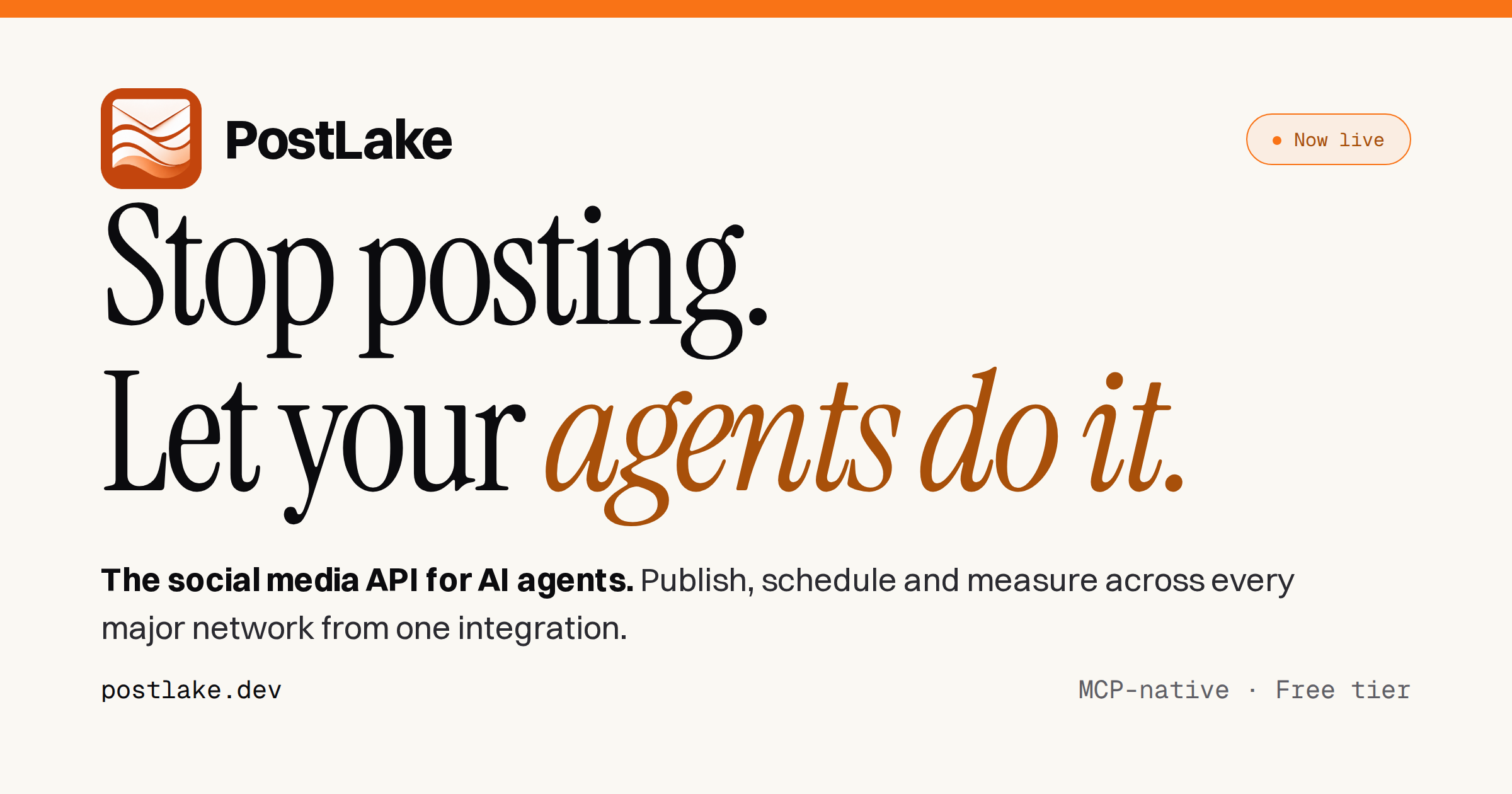 Social Media API for AI Agents | PostLake preview